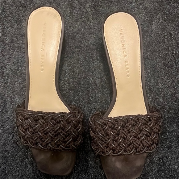 Brown Woven Heeled Sandals by Veronica Beard - Picture 5 of 5